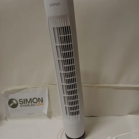 LIVIVO 32" TOWER FAN WITH (REMOTE MISSING)β WHITE (PRIMO RC-S)