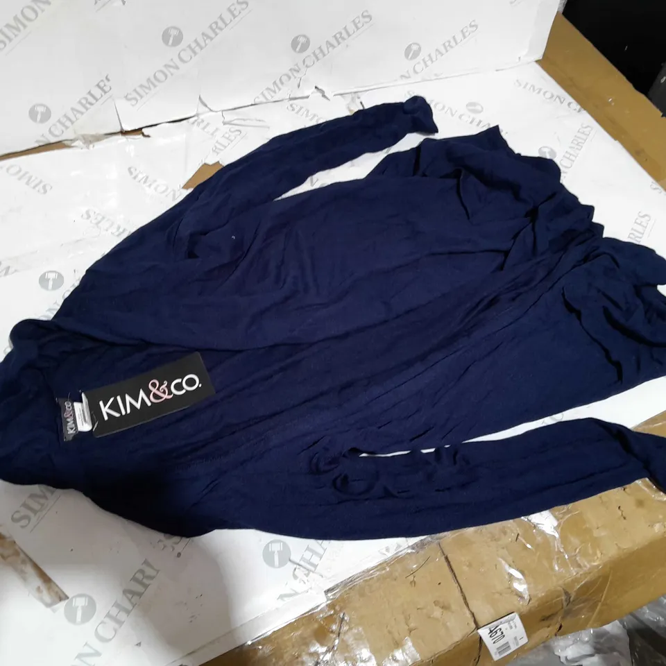 KIM&CO KNITTED CARDIGAN NAVY BLUE SIZE XS