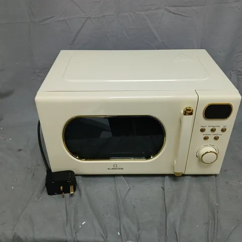 BOXED KLARSTEIN MICROWAVE OVEN DIGITAL 20 L 800W DEFROST 8 PROGRAMMES GRILL FREESTANDING CREAM