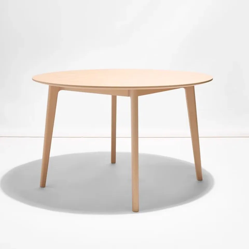 BOXED OSCAR SOLID WOOD DINING TABLE - WHITE BEECH (1 BOX)
