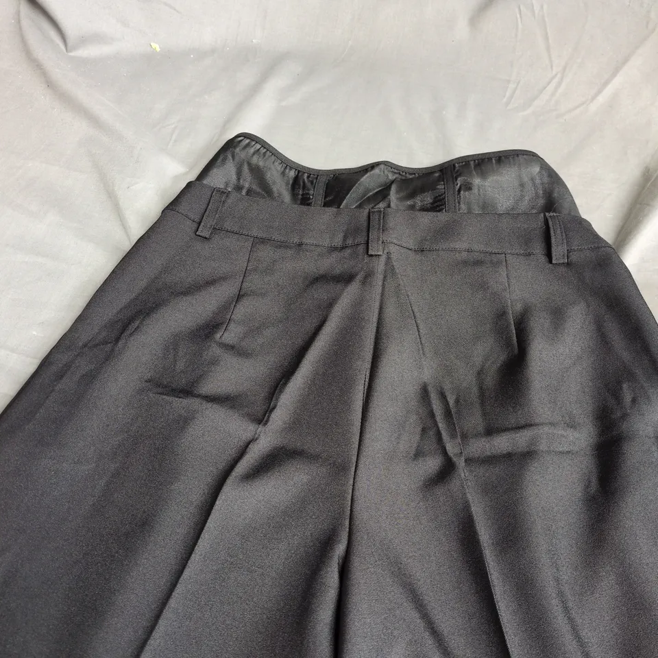 CIDER WOMEN'S BLACK TROUSERS WITH SATIN WAISTBAND – SIZE L