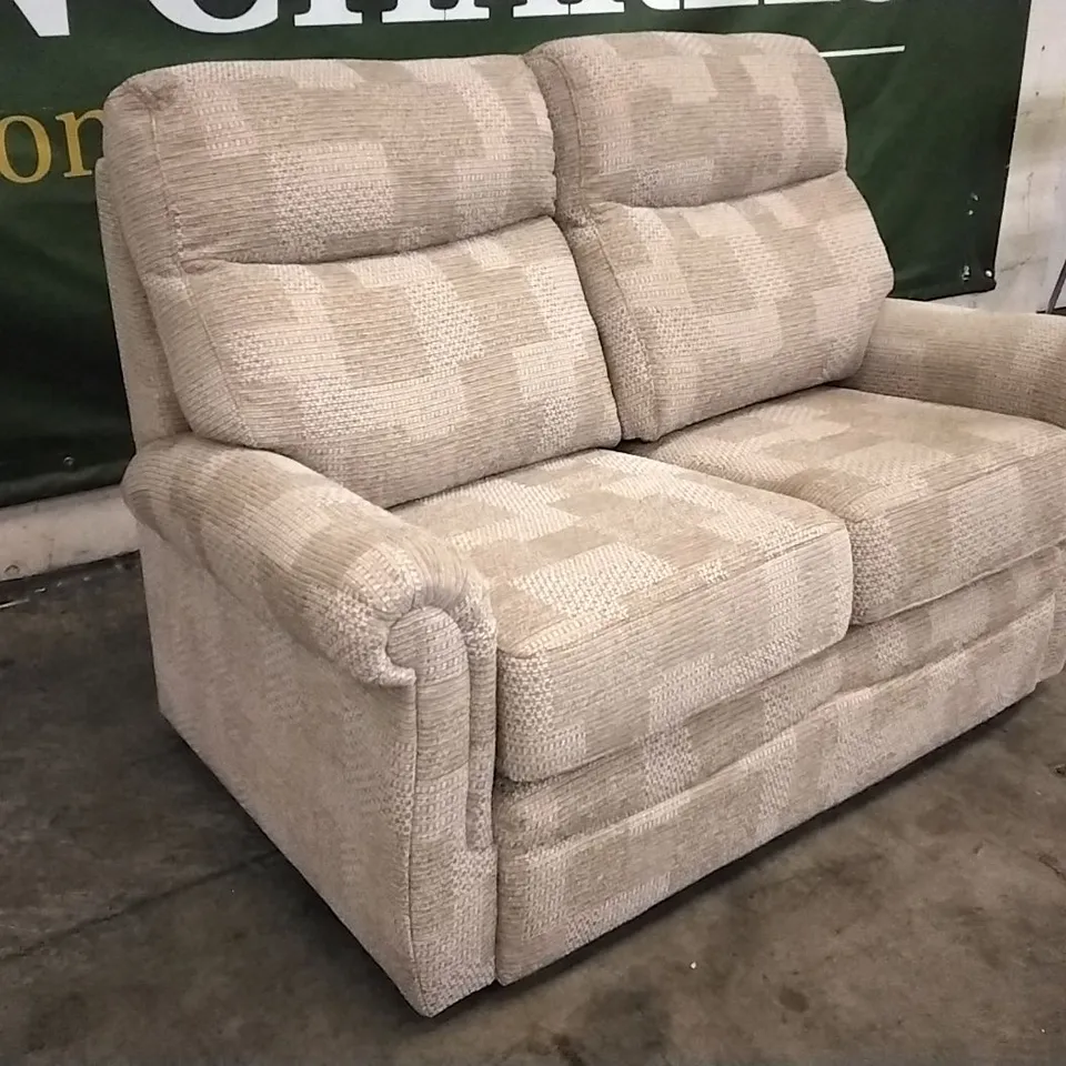 QUALITY BRITISH DESIGNED & MANUFACTURED G PLAN AVON 19 2 SEATER FARO SAND FABRIC SOFA 