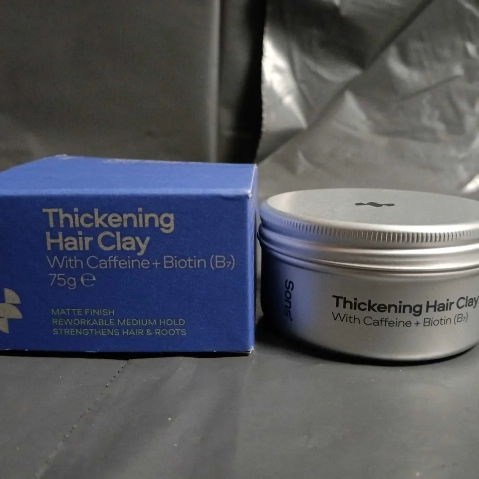 THICKENING HAIR CLAY WITH CAFFEINE + BIOTIN (75G) - MATTE FINISH