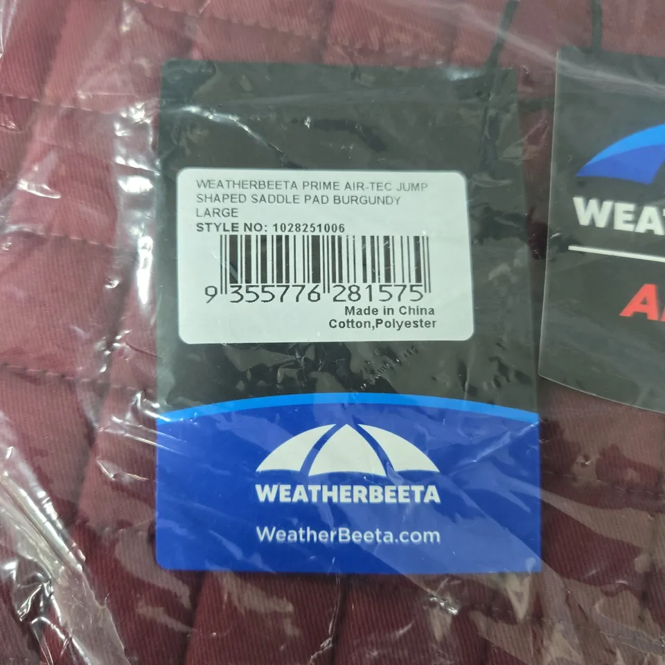 WEATHERBEETA PRIME AIR-TEC JUMP SADDLE PAD BURGUNDY LARGE