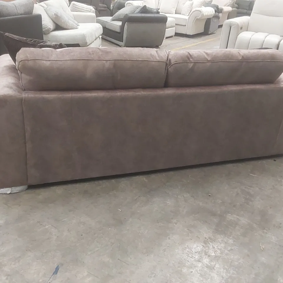 QUALITY DESIGNER AMARA 3 SEATER VELVET UPHOLSTERED SOFA