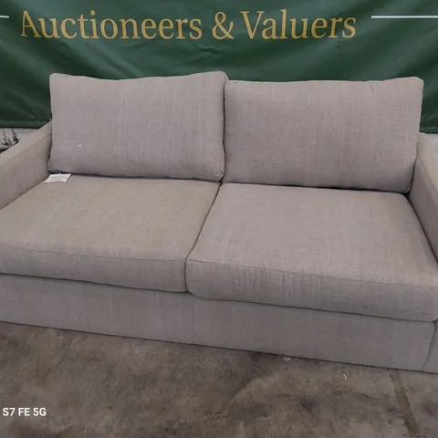 DESIGNER THREE SEATER SOFA NATURAL FABRIC