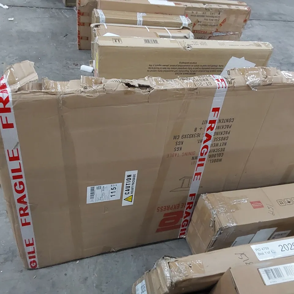 BOXED LARGE DINING TABLE - BROWN (2 BOXES)