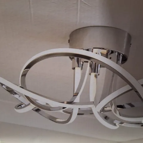 BOXED DUNELM MARGOT LED CEILING LIGHT – CHROME, INTEGRATED LED