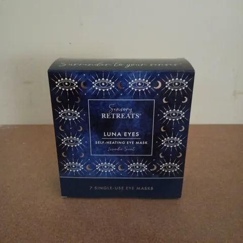 BOXED AND SEALED SENSORY RETREATS LUNA EYES SELF-HEATING EYE MASKS (7 SINGLE-USE EYE MASKS)
