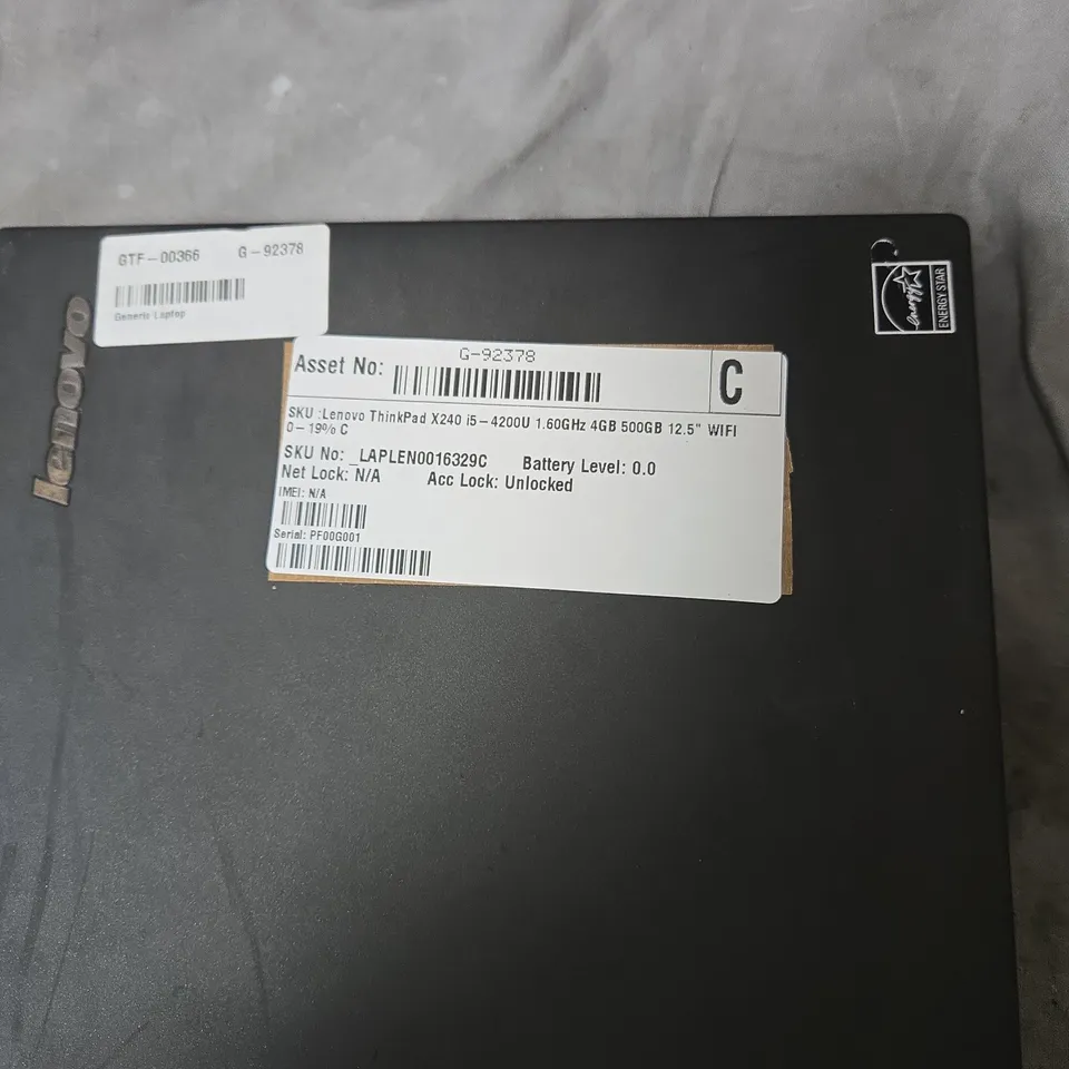 LENOVO THINKPAD X240 LAPTOP – INTEL CORE I5, 4GB RAM, 500GB HDD, 12.5" DISPLAY 