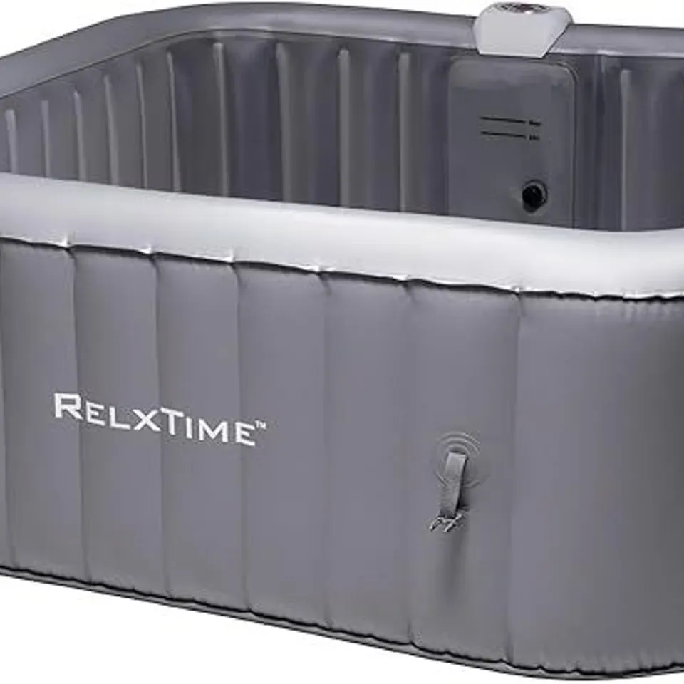 BOXED RELXTIME 130-JET POLYVINYL CHLORIDE (PVC) ROUND INFLATABLE HOT TUB (1 BOX)