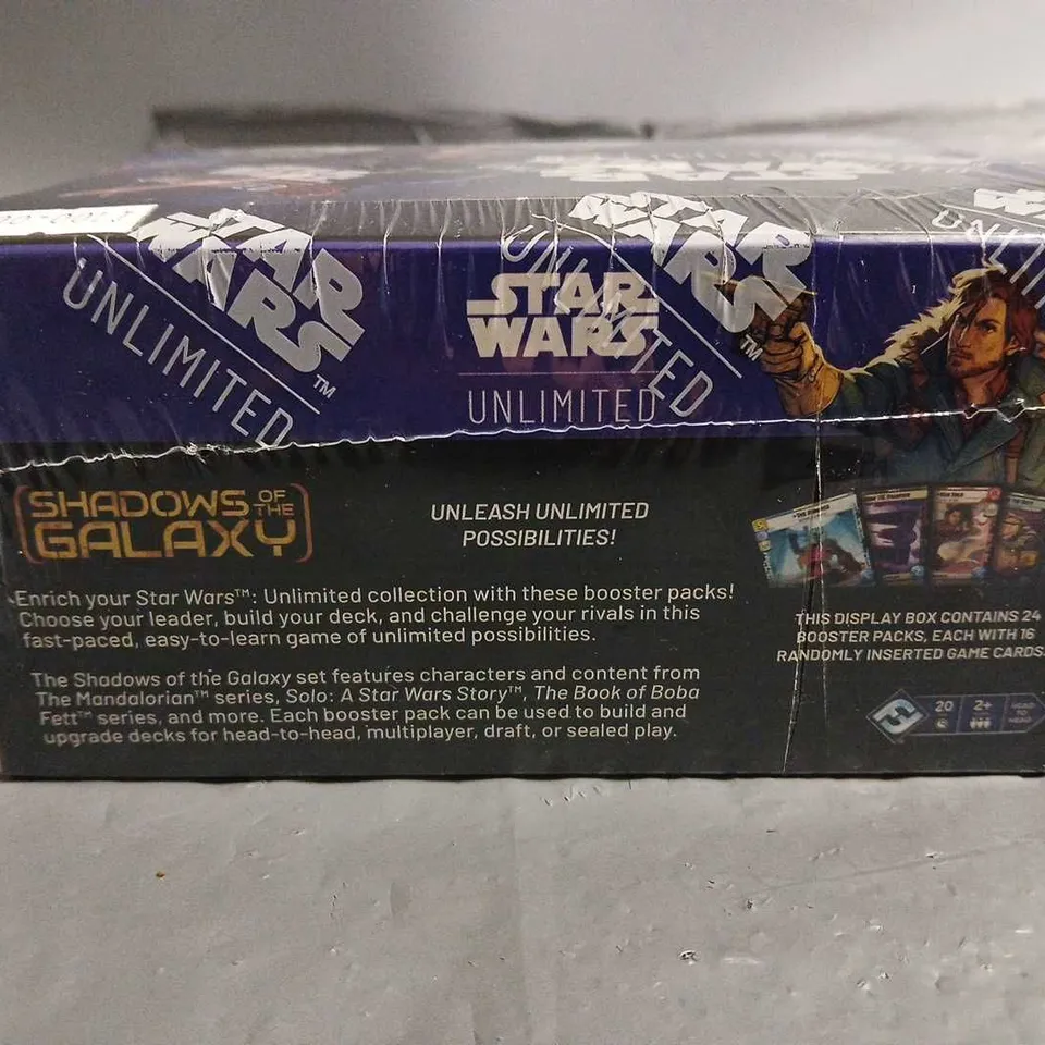 SEALED STAR WARS UNLIMITED SHADOWS OF THE GALAXY SET OF 24 BOOSTER PACKS