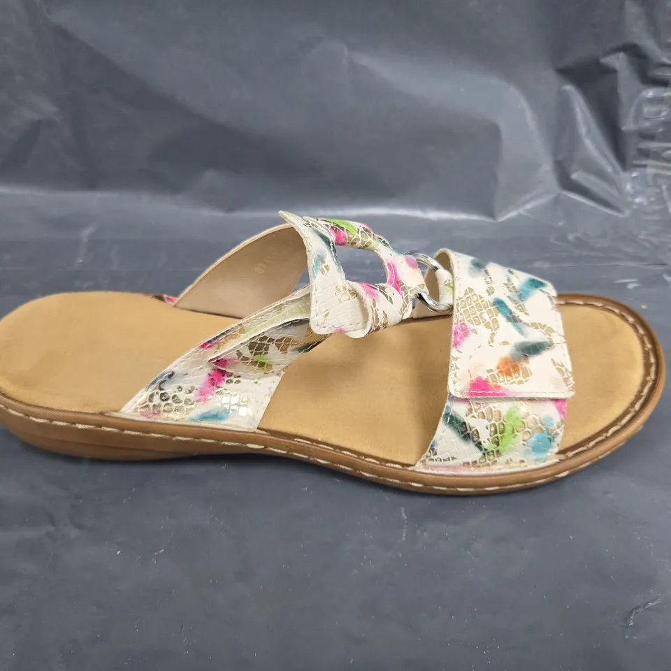 BOXED PAIR OF REIKER OPEN TOE SANDAL - UK SIZE 41