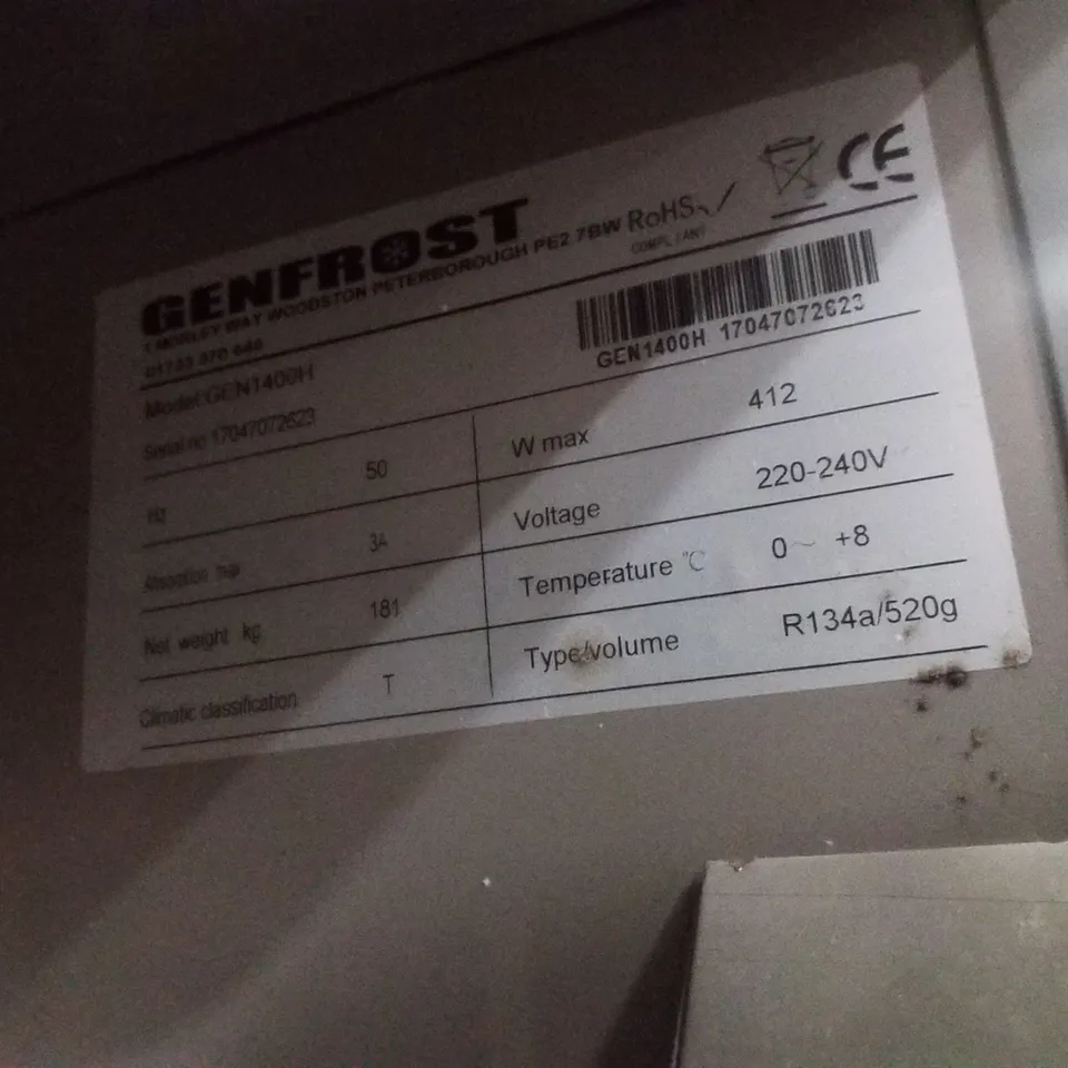 GENFROST GEN1400H DOUBLE DOOR FRIDGE