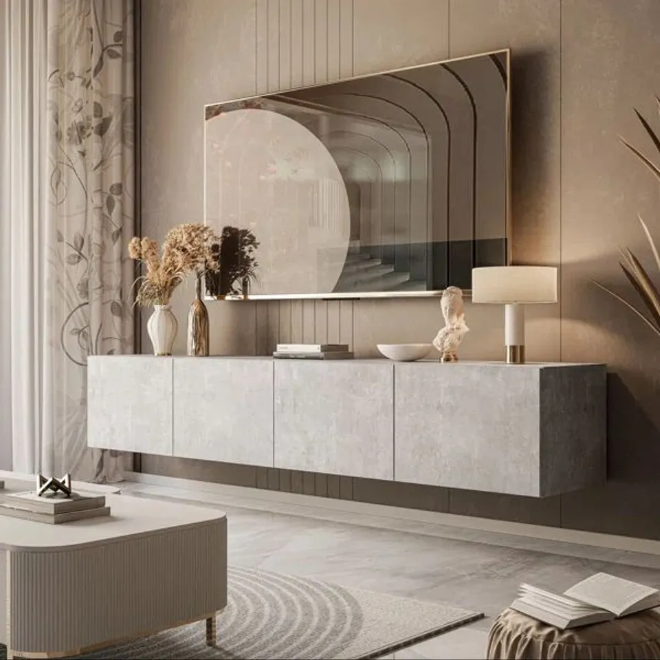 BOXED PAVILION TV STAND (2 BOXES)