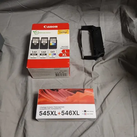 BOX OF ASSORTED PRINTER CARTRIDGES INCLUDING CANON 545XL + 546XL INK CARTRIDGES – HIGH YIELD BOXED SET WITH Q-IMAGE PREMIUM INK CARTRIDGE