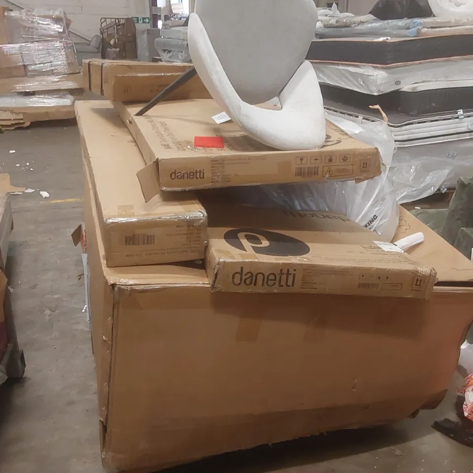 PALLET CONTAINING A LARGE QUANTITY OF ASSORTED DANETTI FURNITURE PARTS 