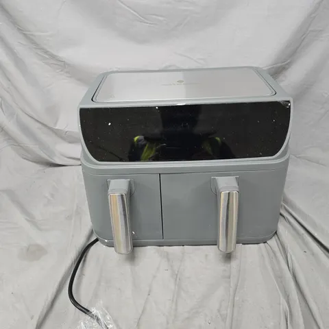 COOK'S ESSENTIALS DOUBLE-DRAWER COUNTERTOP AIRFRYER – GREY 