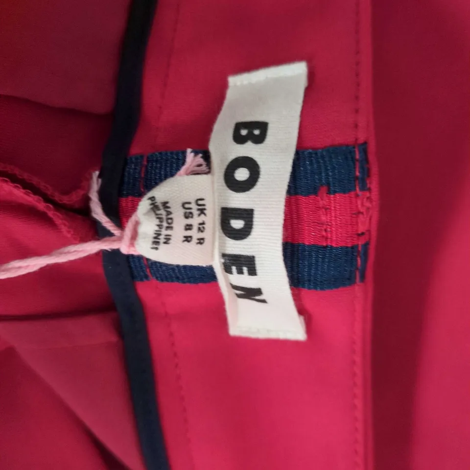 BODEN WOMEN’S RED TROUSERS, UK 12R (US 8)