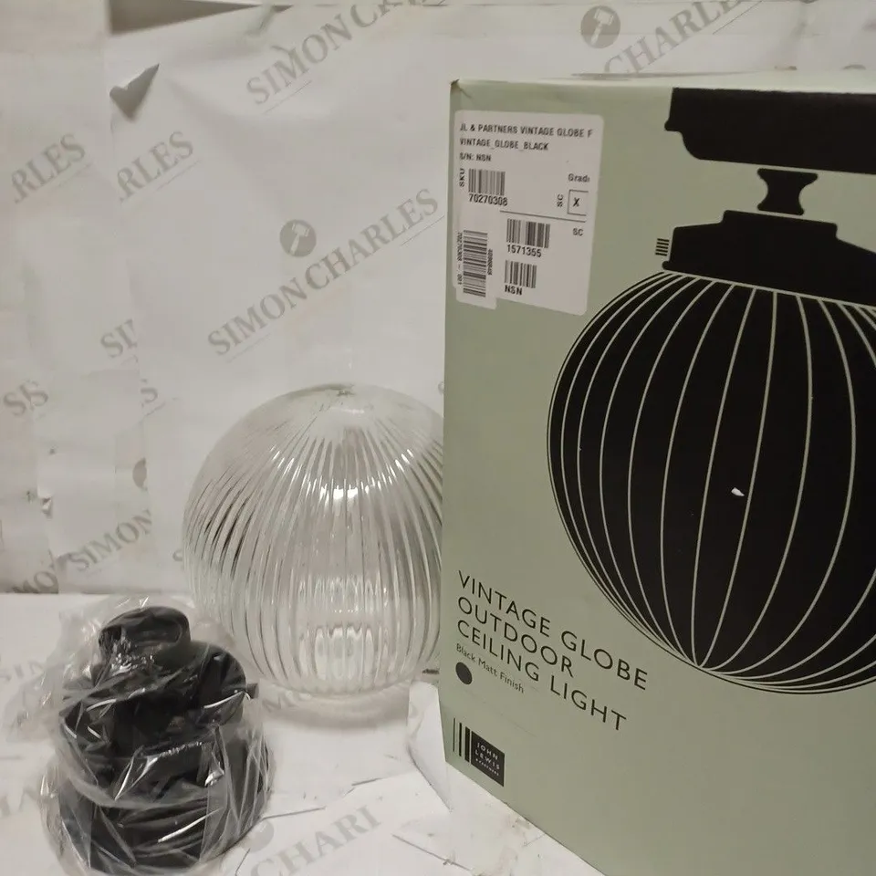 JOHN LEWIS VINTAGE GLOBE OUTDOOR CEILING LIGHT 