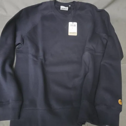 CARHARTT CHASE SWEATSHIRT – DARK NAVY, MEN'S LARGE (L)