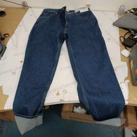 ABER CROMBIE BLUE DENIM ULTRA HIGH RISE 90s STRAIGHT JEANS SIZE 31 12L