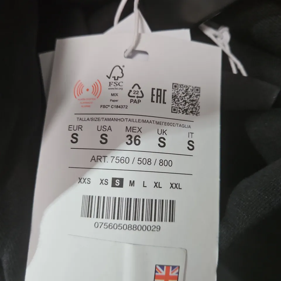 PULL&BEAR BOXY FIT HOODIE – BLACK – UK SIZE S