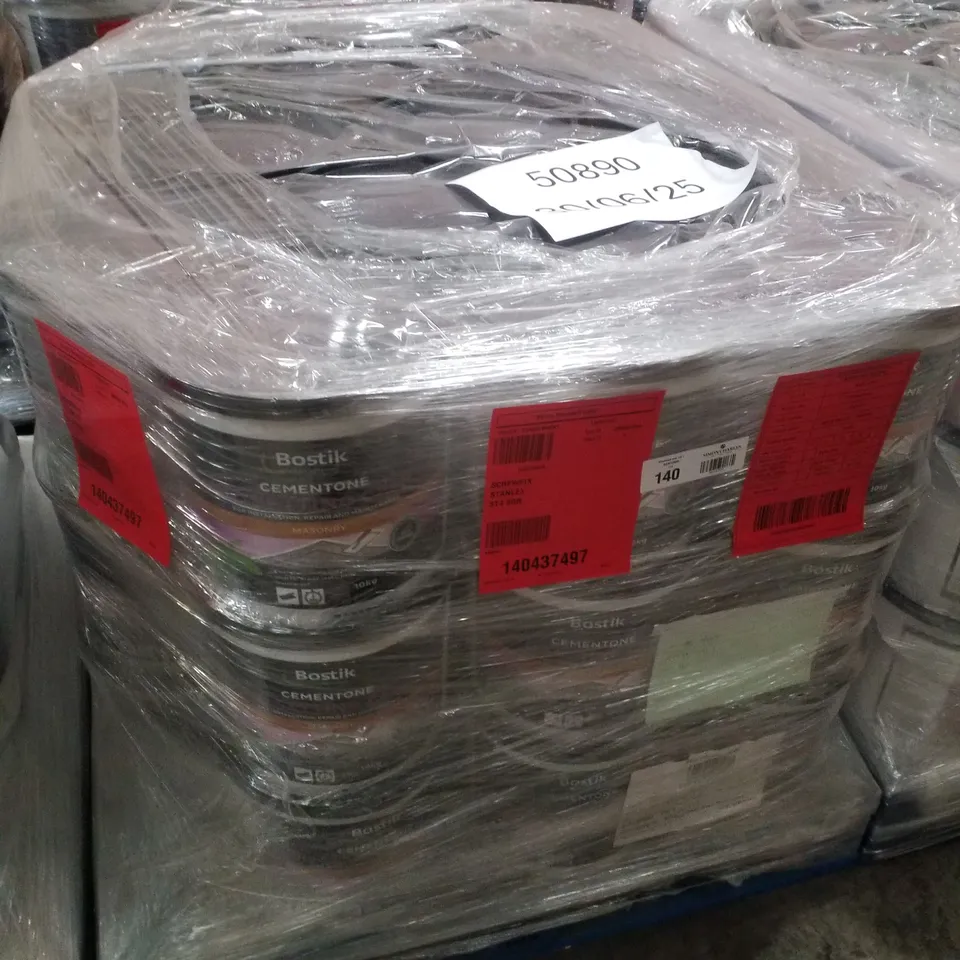PALLET CONTAINING APPROXIMATELY 45 BUCKETS OF BOSTIK CEMENTONE RAPID SETTING WATERPROOF CEMENT 10KG