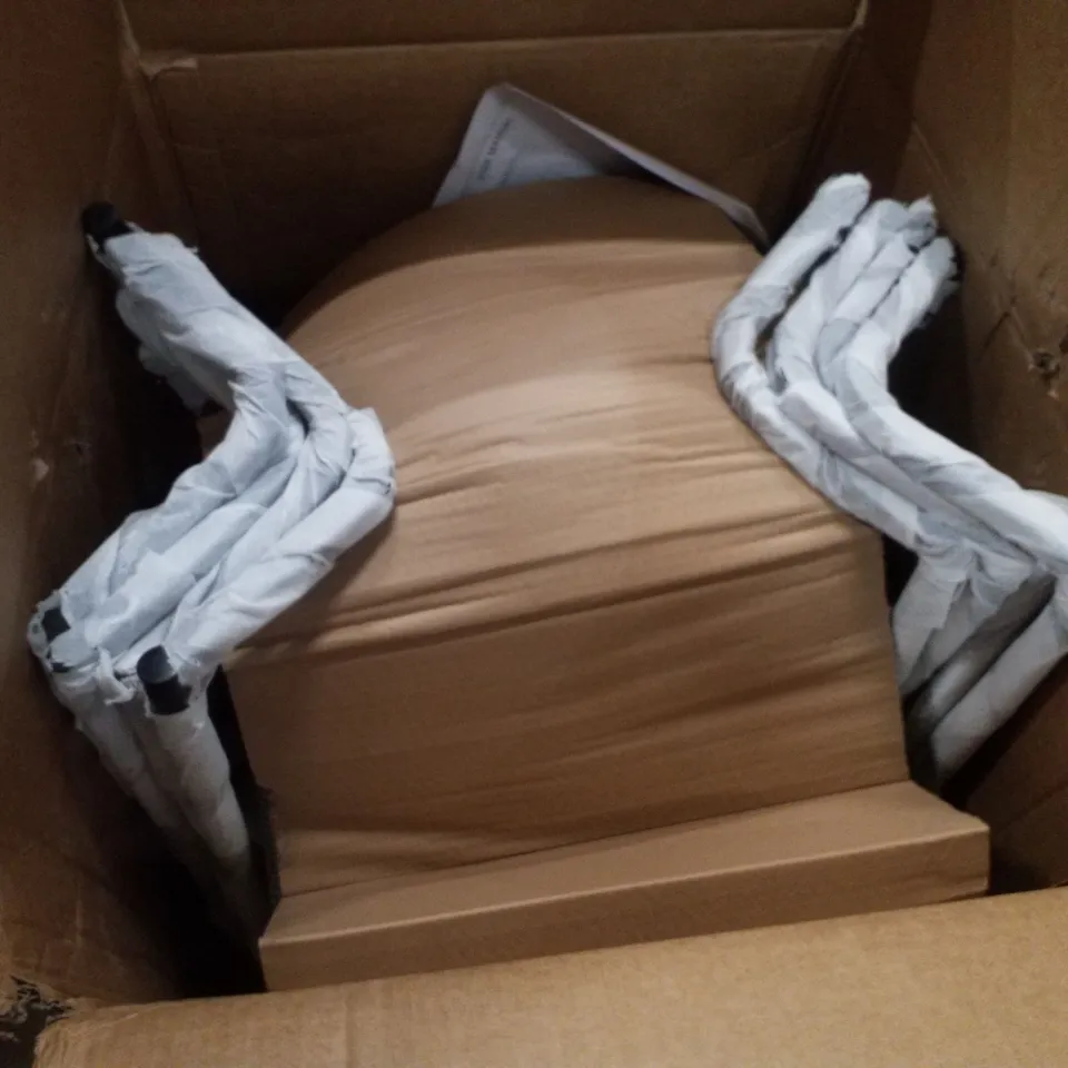 BOXED SET OF 4 GREY FABRIC DINING CHAIRS