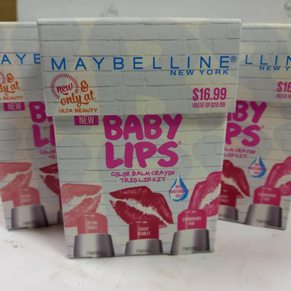 MAYBELLINE BABY LIPS COLOR BALM CRAYON TRIO LIP KIT x3
