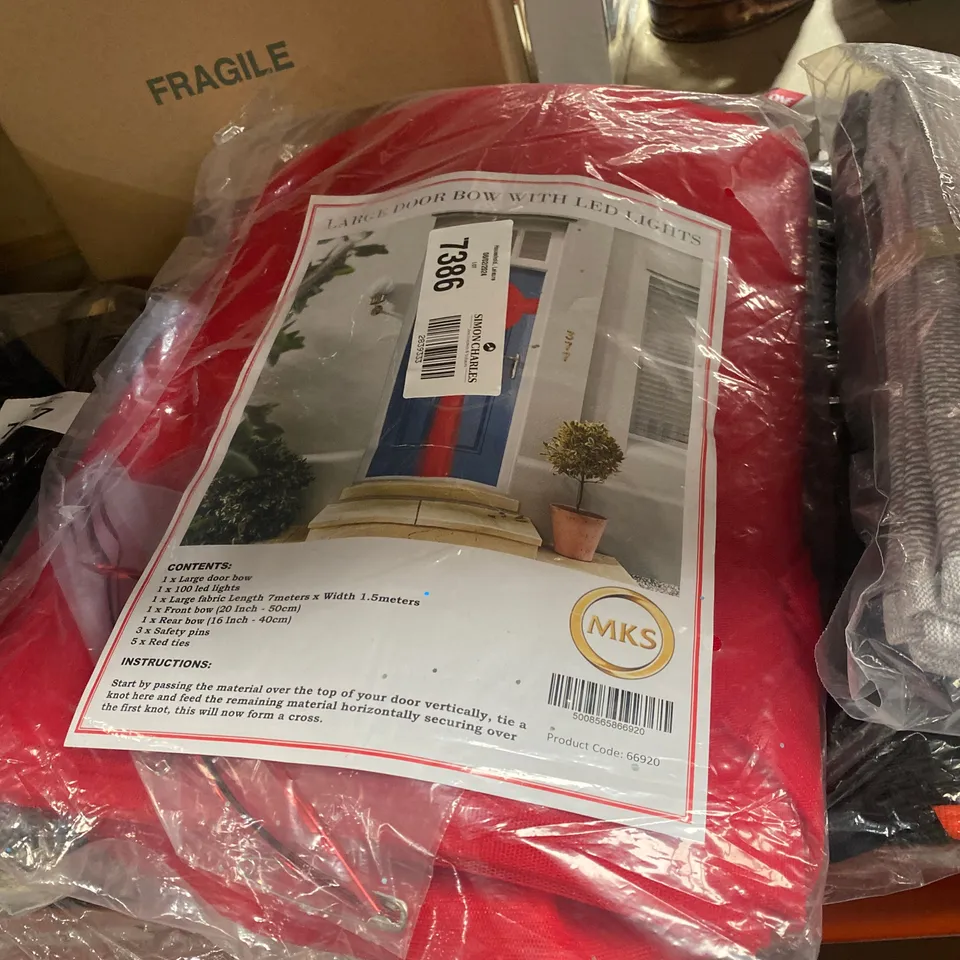 LARGE DOOR BOW WITH LED LIGHTS 