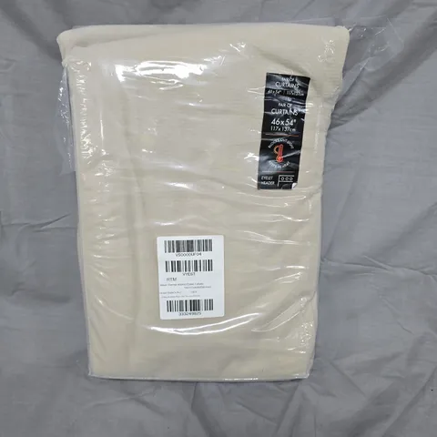 WILSON THERMAL CREAM CURTAINS WITH EYELET HEADER – PAIR, 46X54 IN (117X137 CM)