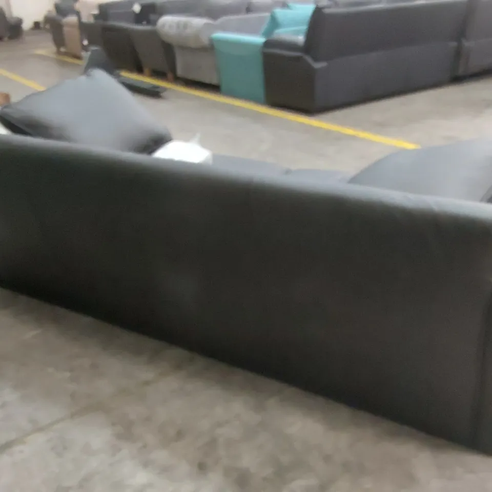 SONA 3 SEATER LEATHER SOFA - MISSING BACK CUSHIONS  RRP £1249
