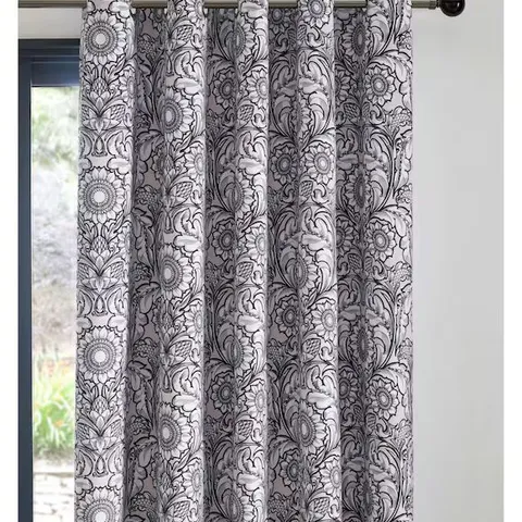 LAURENCE LLEWELYN-BOWEN ROMILLY VELVET EYELET CURTAIN 
