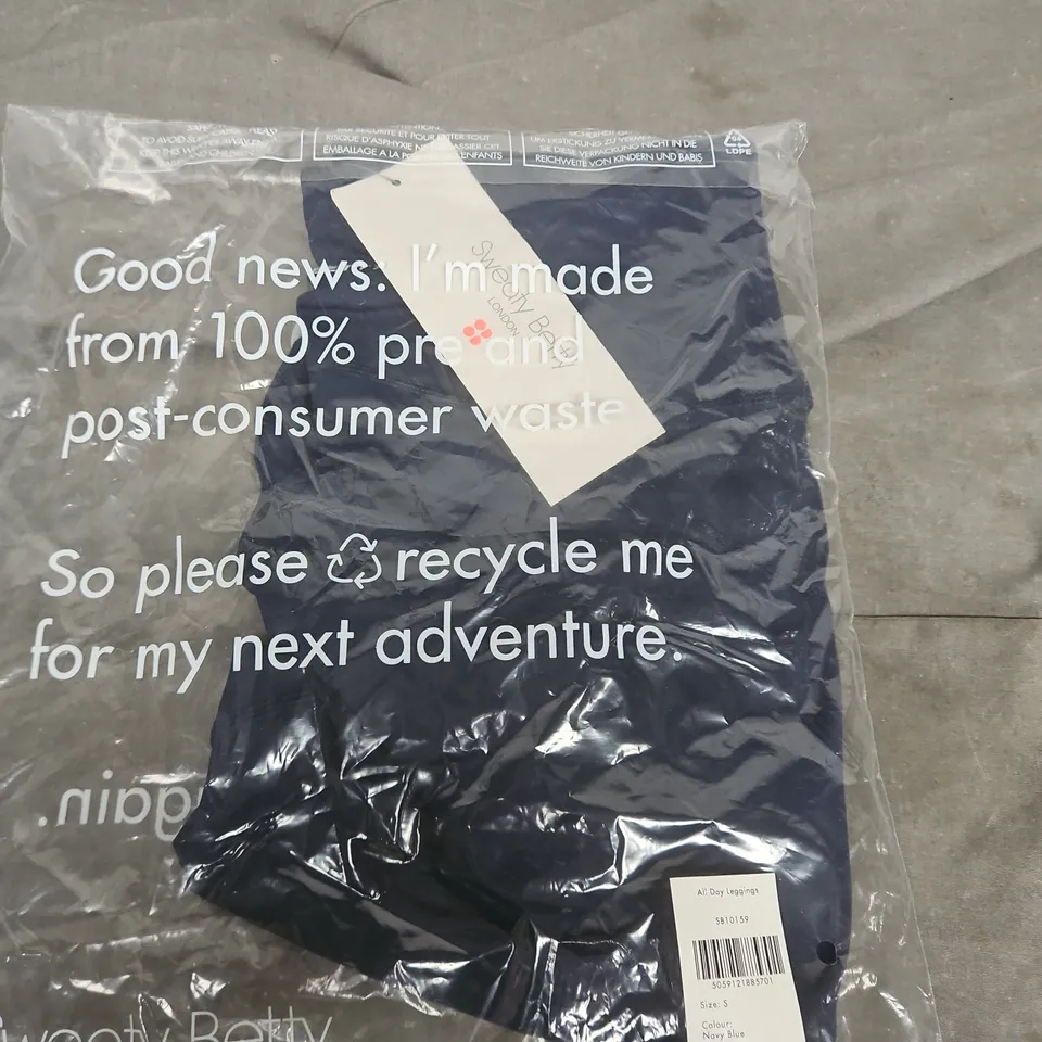 SWEATY BETTY ALL DAY LEGGINGS – NAVY BLUE, SIZE S