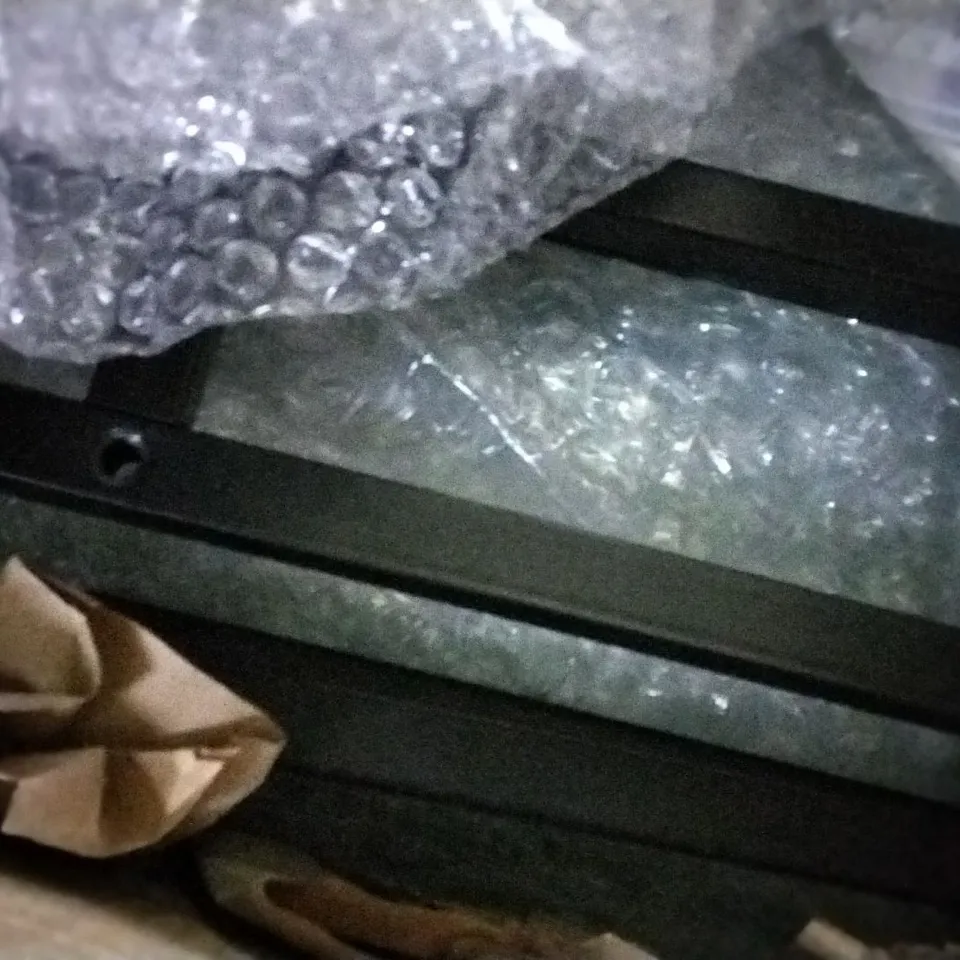 BOXED GLASS SIDE TABLE