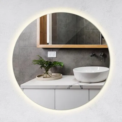 BOXED ROUND MIRROR WITH LIGHTING LED NEUTRAL WHITE (1 BOX)