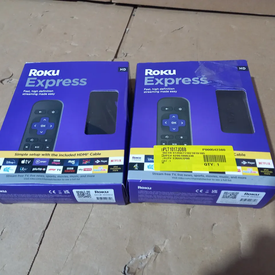 LOT OF 2 BOXED ROKU EXPRESS 