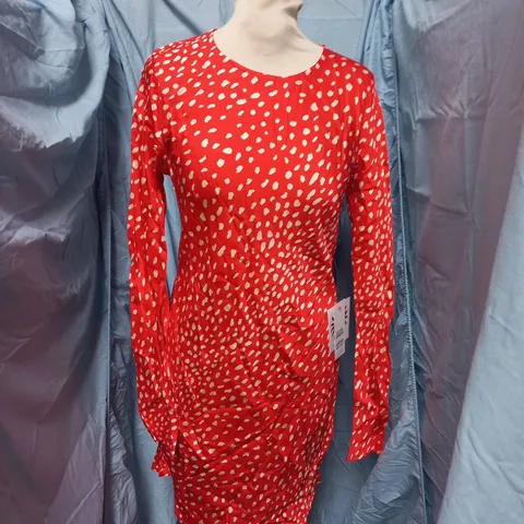 NEVER FULLY DRESSED RED POLKA-DOT MINI DRESS – UK 6 (EU34 US2)