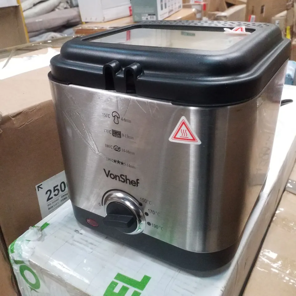 BOXED VONSHEF 1.5L DEEP FAT FRYER