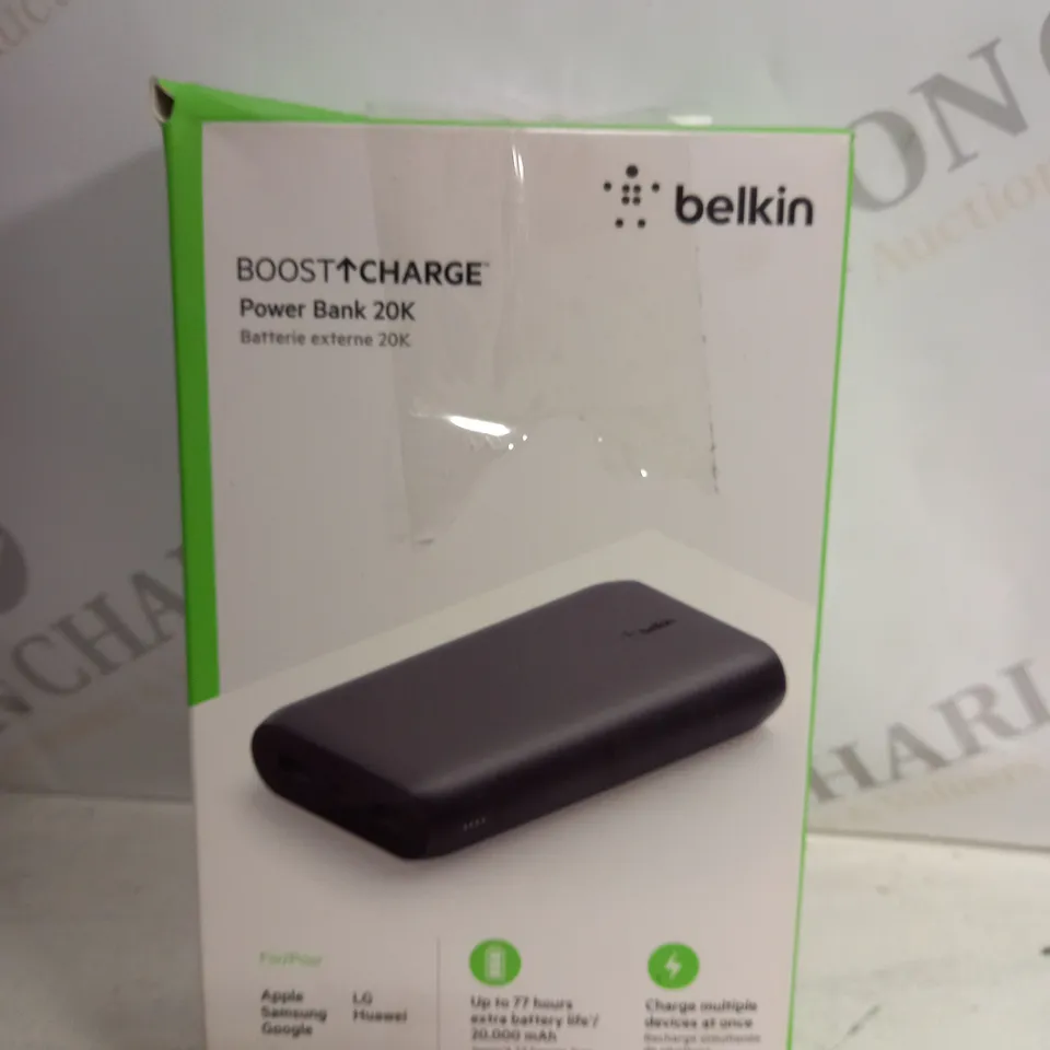 BOXED BELKIN BOOST CHARGE POWER BANK 20K IN BLACK