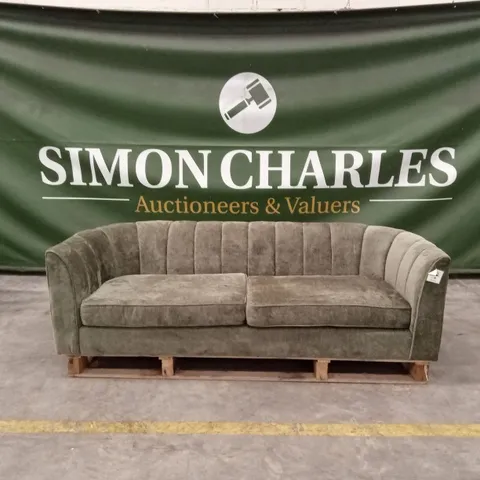 GUILD 3 SEATER FABRIC SOFA - OLIVE