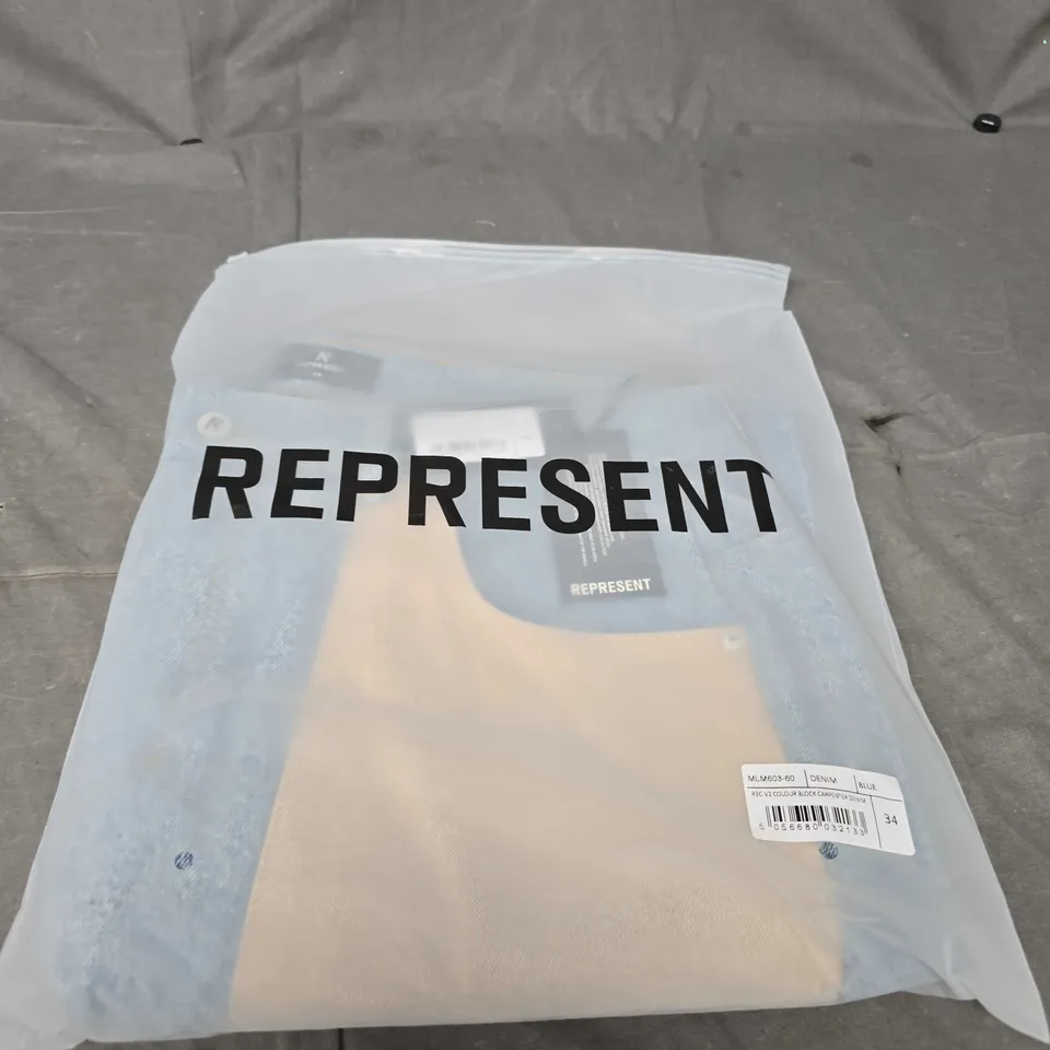 REPRESENT R3C-V2 COLOUR BLOCK CARPENTER DENIM JEANS SIZE 34