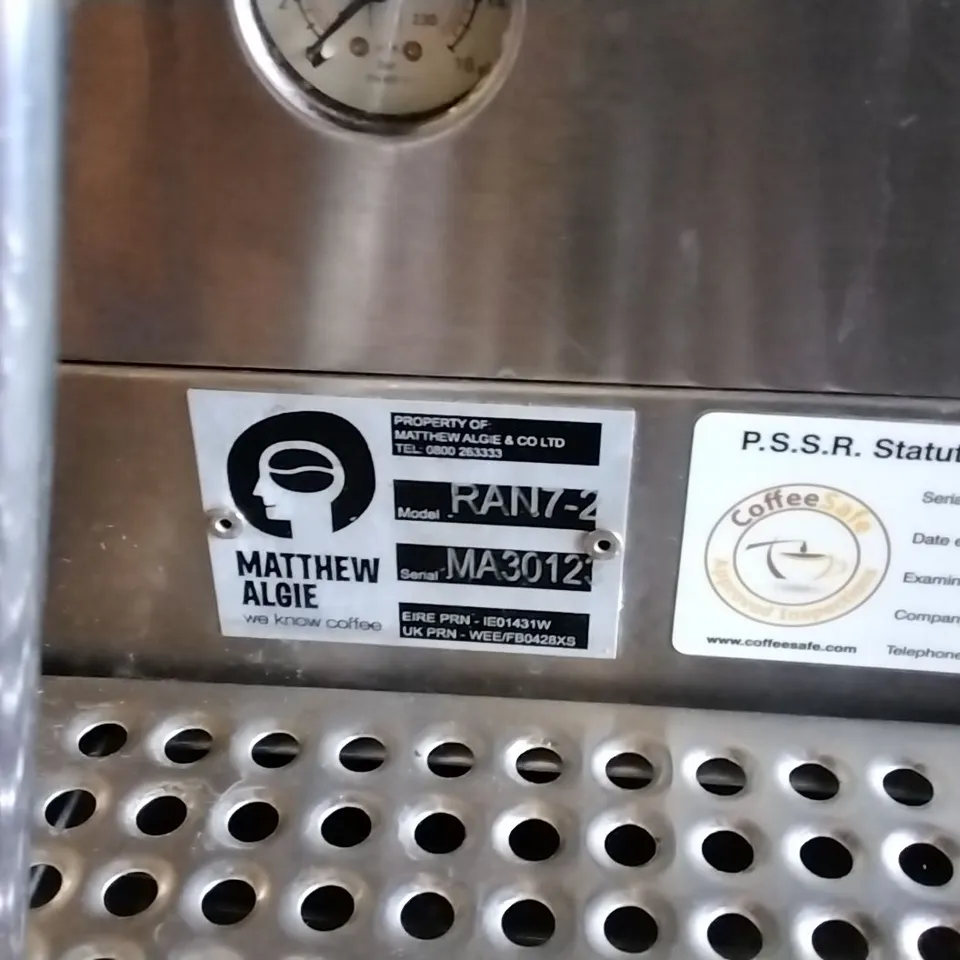 RANCILIO BARISTA 2 STATION COFFEE MACHINE 