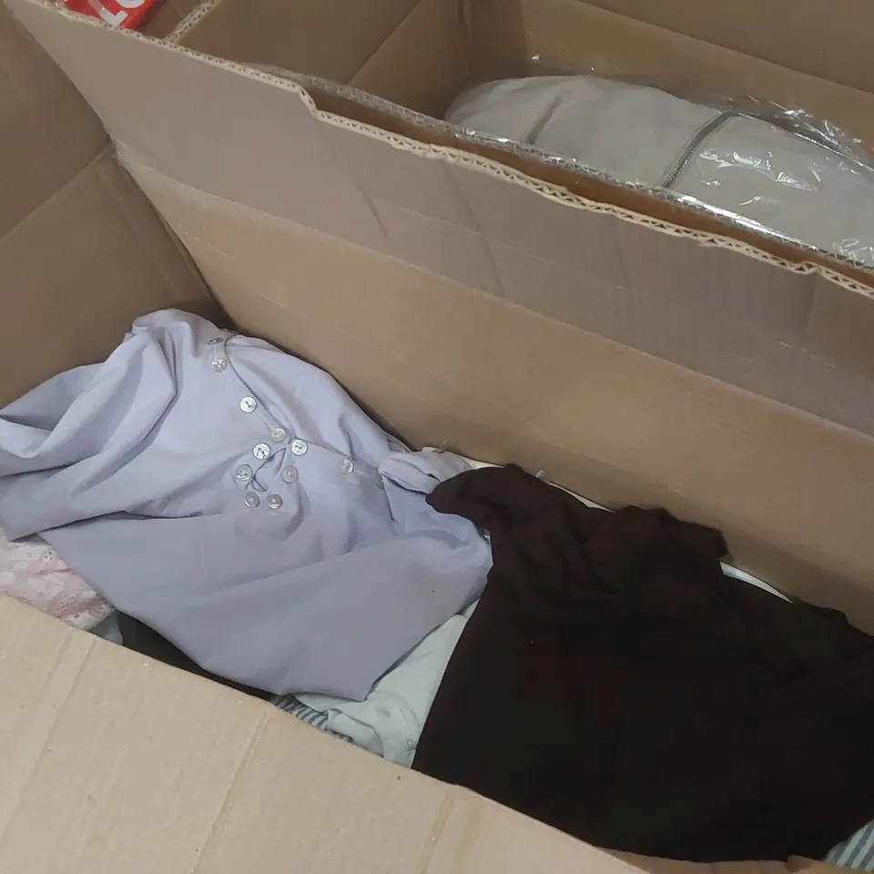 PALLET CONTAINING A LARGE QUANTITY OF ASSORTED BRAND NEW PRODUCTS INCLUDING: CLOTHING, CHRISTMAS ORNAMENTS, WOMEN'S BOOTS, PHONE CASE, JACKET ECT