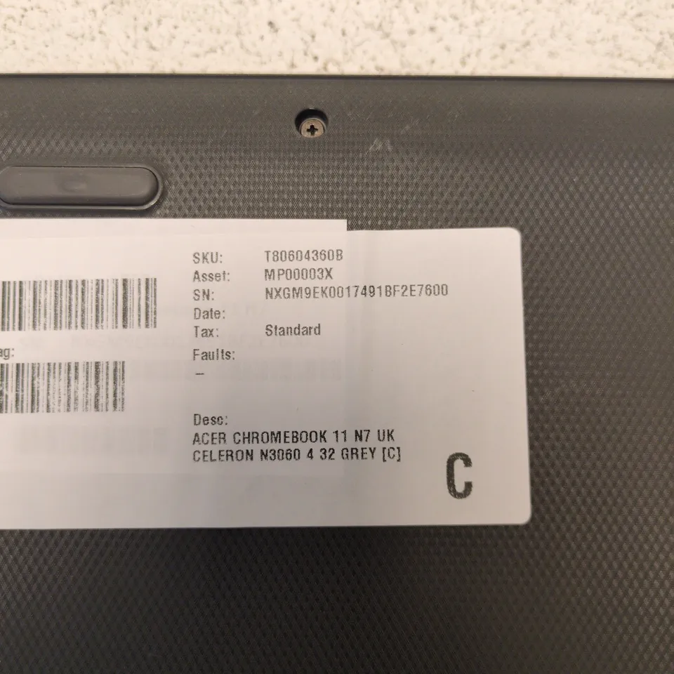 ACER CHROMEBOOK 11 (N7) – UK KEYBOARD, CELERON N3060, 4GB RAM, 32GB EMMC, GREY