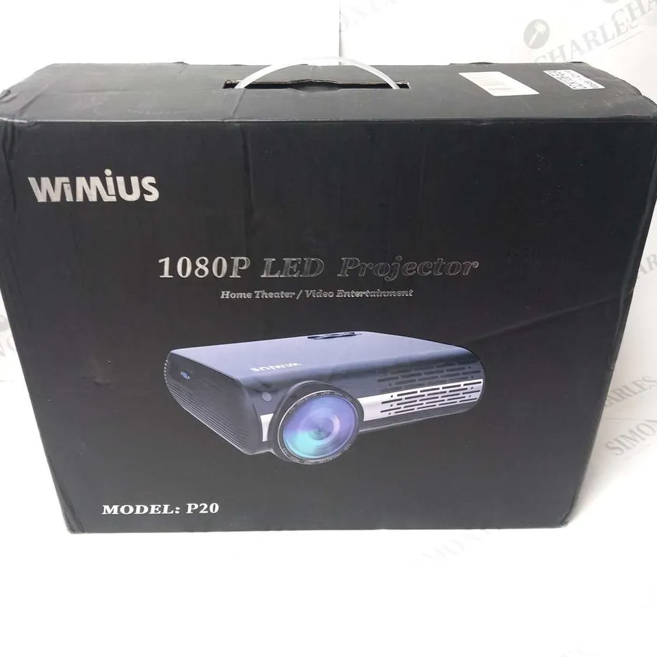 BOXED WIMIUS 1080P LED PROJECTOR HOME THEATER MODEL P20