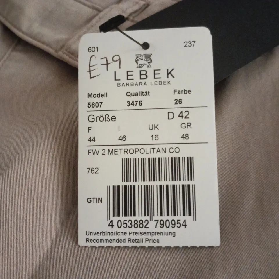 BARBARA LEBEK FW 2 METROPOLITAN CO UK 16 TROUSERS TAGGED