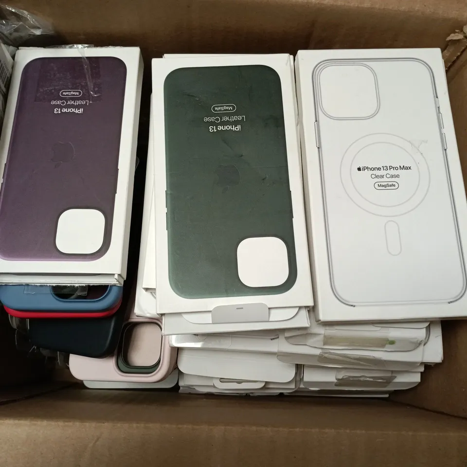 APPROXIMATELY 30 ASSORTED PHONES CASES IN VARIOUS DESIGNS, STYLES & COLOURS FOR PHONES SUCH AS IPHONE 13 PRO MAX, IPHONE XR, IPHONE 13 PRO, ETC
