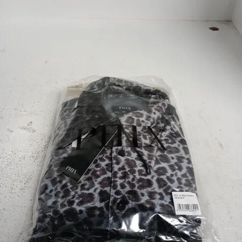 PHNX XL BLUE LEOPARD VELVET SHIRT